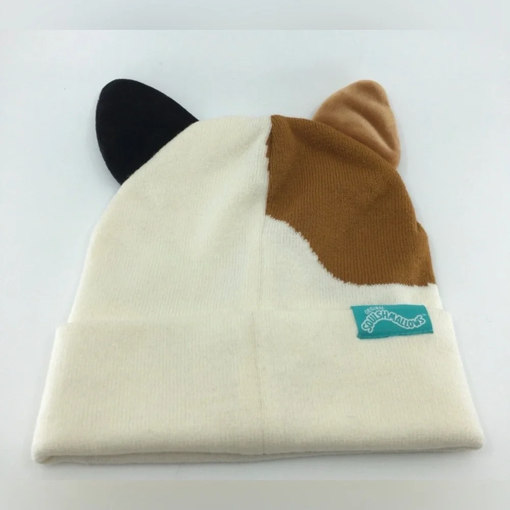 Squishmallows Cam Cat Beanie Hat Calico Cozy Soft Winter Cute Kawaii Unisex OSFM